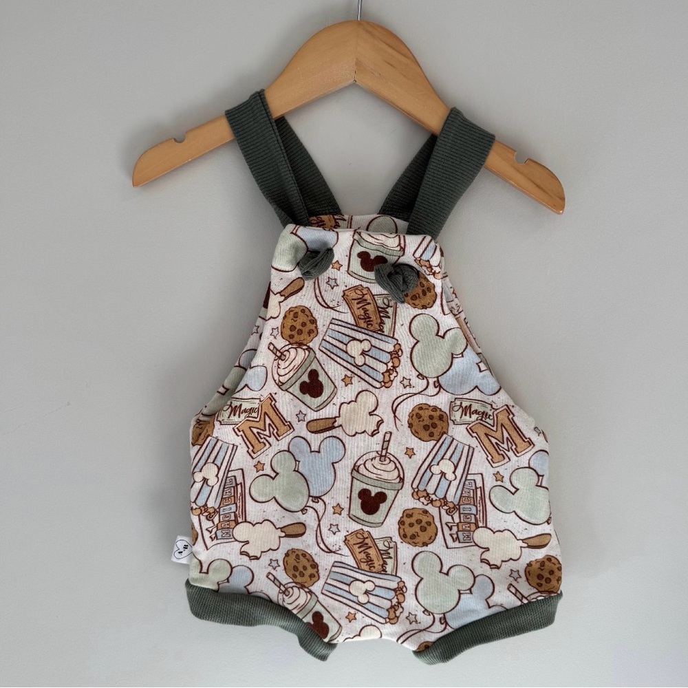 Audrey + Biscotti Co. Disney Park Snacks Knot Romper 12-18M
